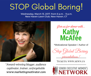 FLYER - Kathy McAfee to speak at SEWN event on March 15